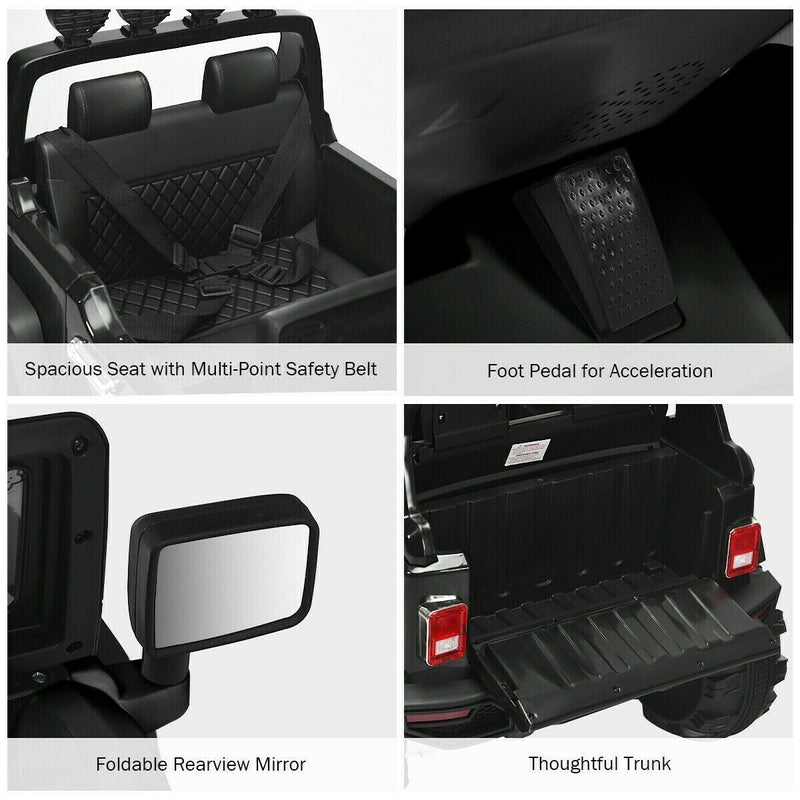 12V Children's Ride-On Toy Truck with Spring Suspension System