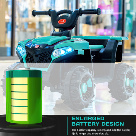 6V Electric ATV Quad Kids Ride-on Car Battery Powered 4-Wheel Motorcycle