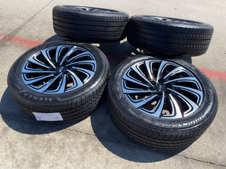 22" Lincoln Navigator OEM 10666 rims wheels BLACK LABEL 2026 BRIDGESTONE NEW Texas Truck Tire
