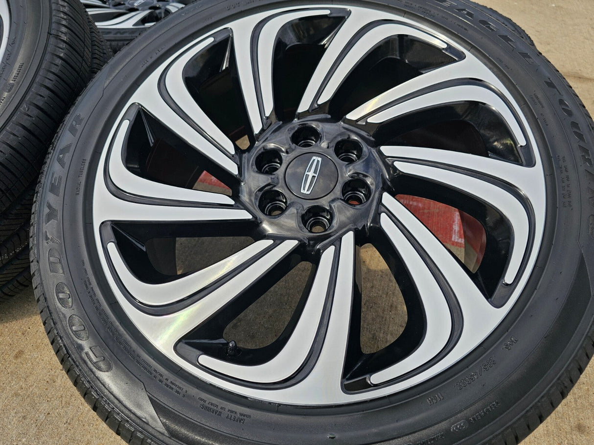 22" Lincoln Navigator OEM rims wheels 10497 Black Label 2023 2024 2025 2026 NEW Texas Truck Tire