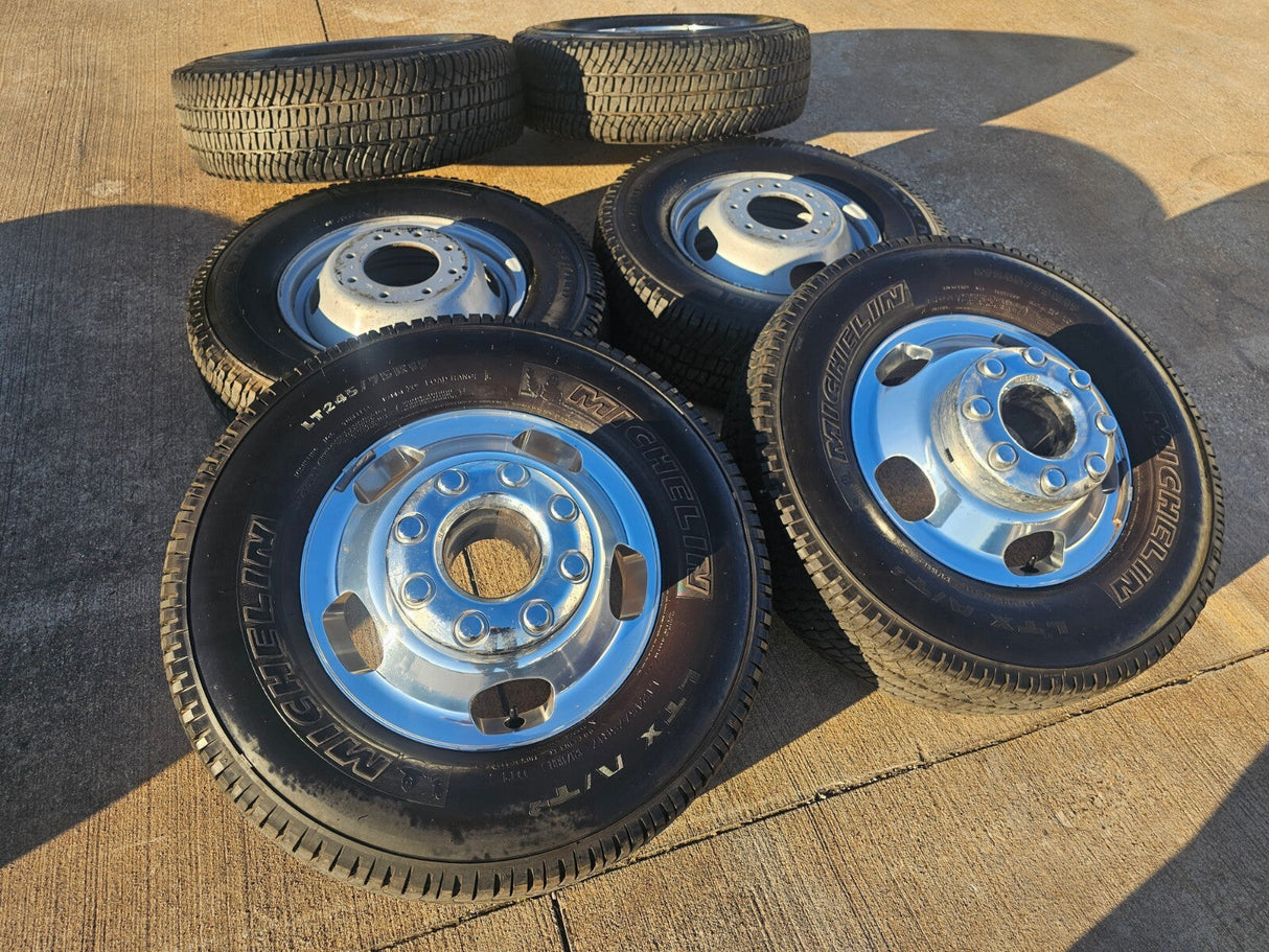 17" Ford F-350 Dually OEM 10477 10478 rims wheels MICHELIN 2023 2024 2025 2026 Texas Truck Tire