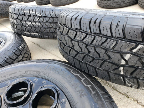20" Ford F-250 F-350 OEM black TREMOR wheels rims 10299 10484 A/T2 tires NEW Texas Truck Tire