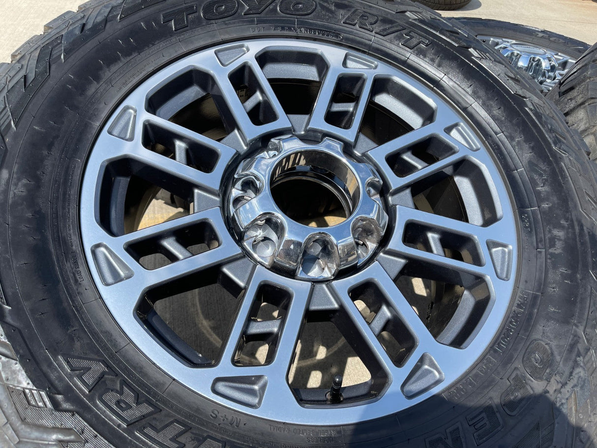 20" Ford F-250 F-350 OEM 10302 10483 LIMITED wheels rims 2024 2025 2026 TOYO 35" Texas Truck Tire
