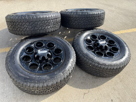 20" Ford F-250 F-350 OEM black Lariat wheels rims 10299 10484 tires DISCOUNTED Texas Truck Tire