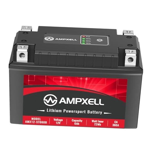 12V 6Ah 360A Lithium Motorcycle Battery YTZ14S YTZ14S-BS Compatible