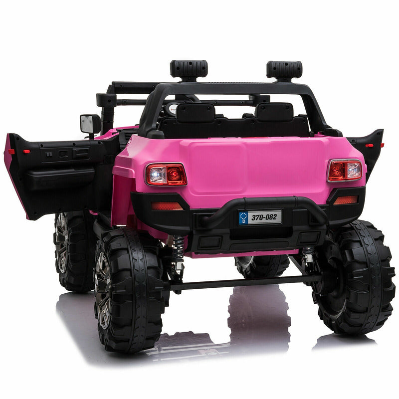 2-Seater Pink SUV Truck Ride On Car with Parental Remote Control - 12V Battery Powered