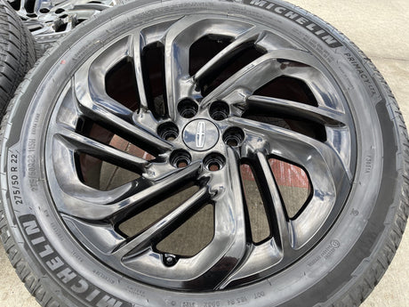22" Lincoln Navigator OEM 94225 rims wheels BLACK LABEL 2025 2026 MICHELIN NEW Texas Truck Tire