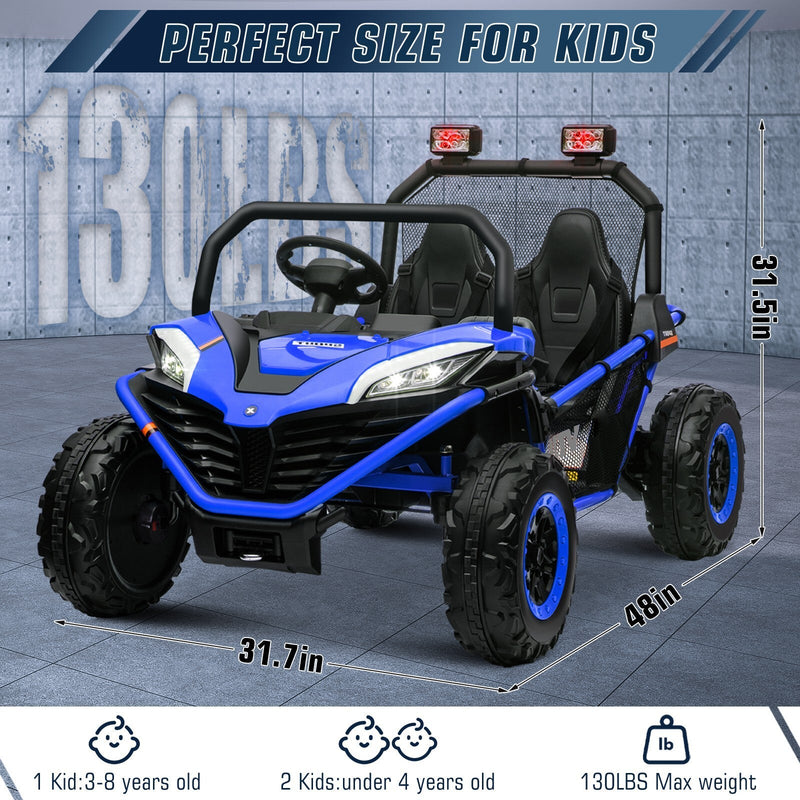 24V Electric Kids Ride-On UTV Truck with 2 Seats, 4WD and Remote Control, 4x80W Motors