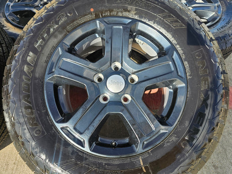 17" Jeep Wrangler Rubicon OEM wheels rims 9216 Gladiator tires NEXEN NEW Texas Truck Tire