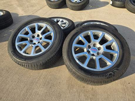 20" GMC Sierra Yukon DENALI OEM wheels rims 5699 5644 MICHELIN DEFENDER LTX M/S2 Texas Truck Tire