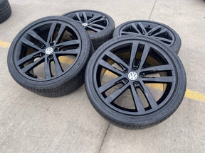 19" VW Passat Golf GTI Jetta OEM Salvador black wheels rims 70002 tires Texas Truck Tire