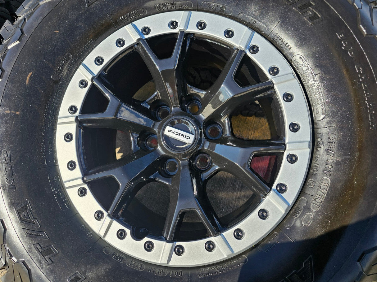 17" Ford F-150 Raptor R OEM Replica BEADLOCK 10460 rims wheels 35" tires BFG NEW Texas Truck Tire