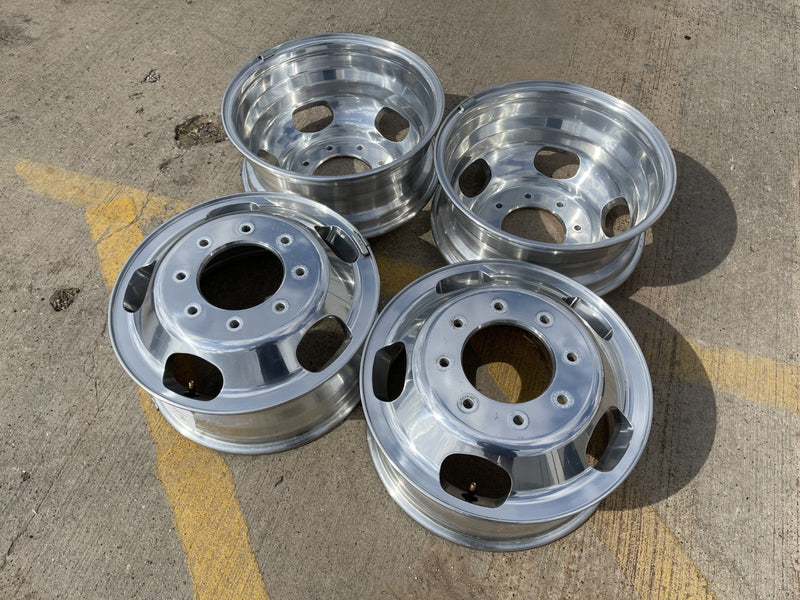 17" Ford F-350 Dually OEM 10477 10478 rims wheels 2023 2024 2025 2026 POLISHED Texas Truck Tire
