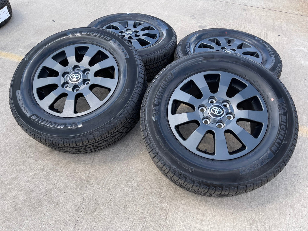 18" Toyota Land Cruiser OEM TRD wheels rims 95952 Tundra Sequoia MICHELIN NEW Texas Truck Tire