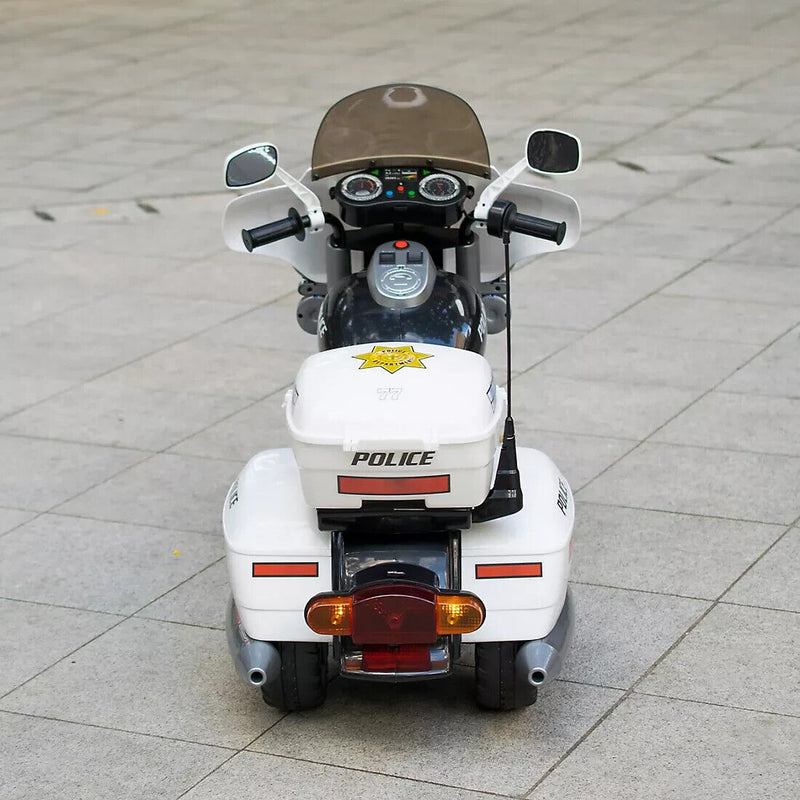 Children's Police Motorcycle Ride-On Toy Vehicle - Electric Motorbike for Boys and Girls 12V