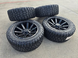 20x10 20" Lethal Off-Road Chevy Silverado Ford F-150 RAM wheels rims 6x139 6x135 Texas Truck Tire