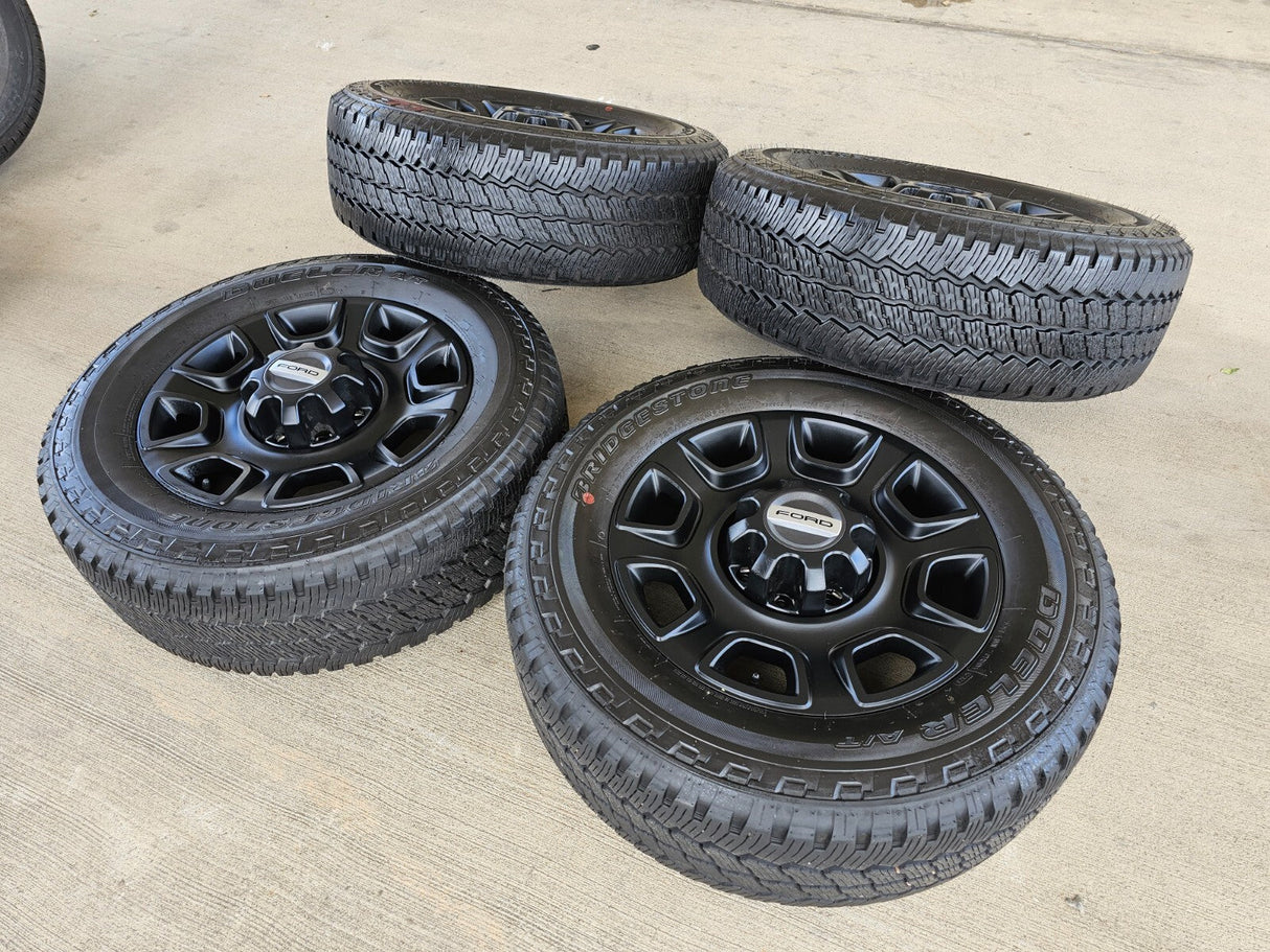 20" Ford F-250 F-350 OEM Lariat Platinum wheels rims 10486 tires 2024 2025 2026 Texas Truck Tire