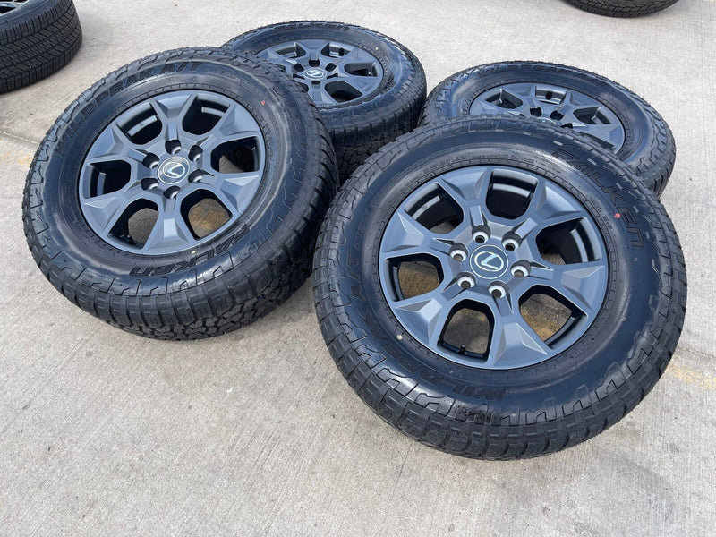 18" Lexus GX550 OEM 10544 wheels rims Land Cruiser Tundra Sequoia NEW FALKEN AT3 Texas Truck Tire