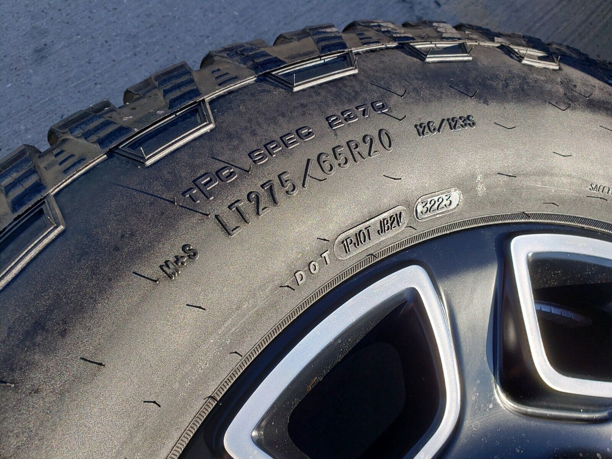 20" Ford F-250 F-350 OEM Lariat Platinum wheels rims 10486 A/T tires NEW Texas Truck Tire
