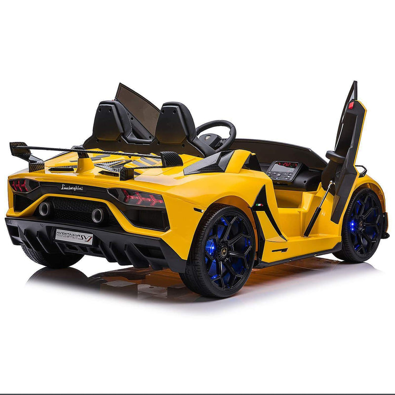 24V 2 SEATS AUTHENTIC LAMBORGHINI AVENTADOR SVJ CHILDREN'S RIDE-ON SPORTS VEHICLE, ILLUMINATION + REMOTE CONTROL
