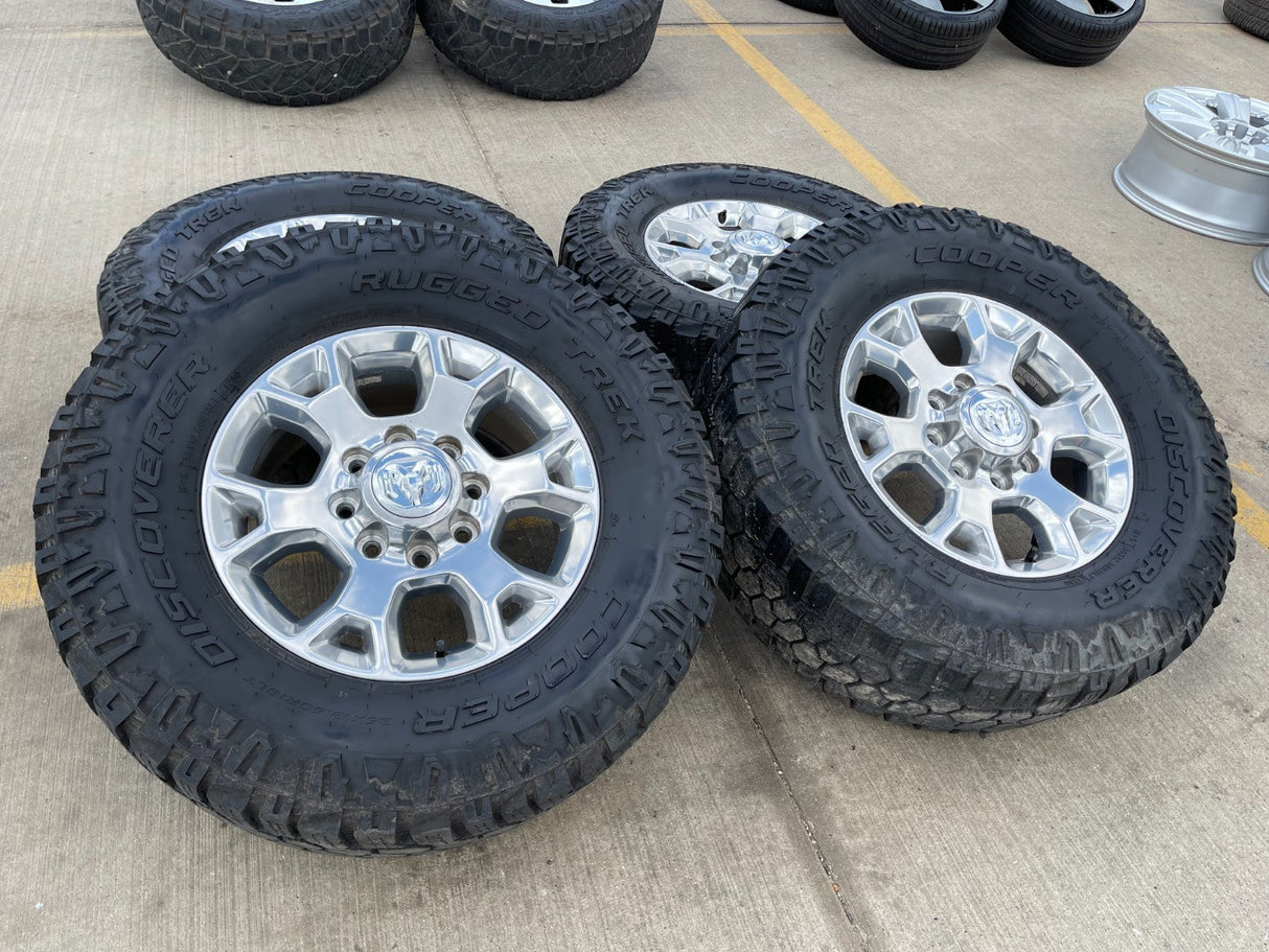 18" Ram 2500 3500 Laramie Power Wagon OEM wheels rims 2693 tires COOPER 35" Texas Truck Tire