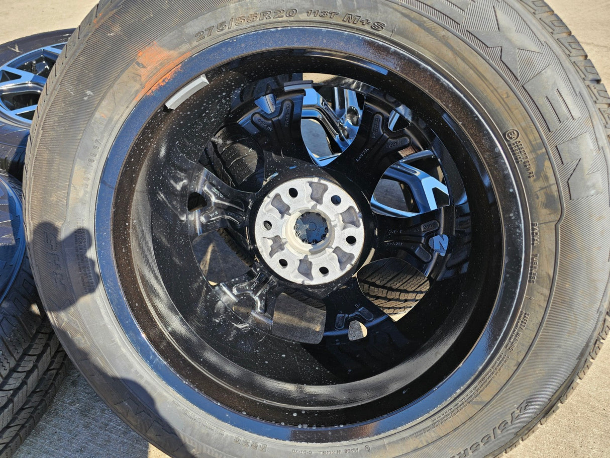 20" Jeep Grand Wagoneer Dodge Ram 1500 OEM black 9296 wheels rims 2025 2026 NEW Texas Truck Tire