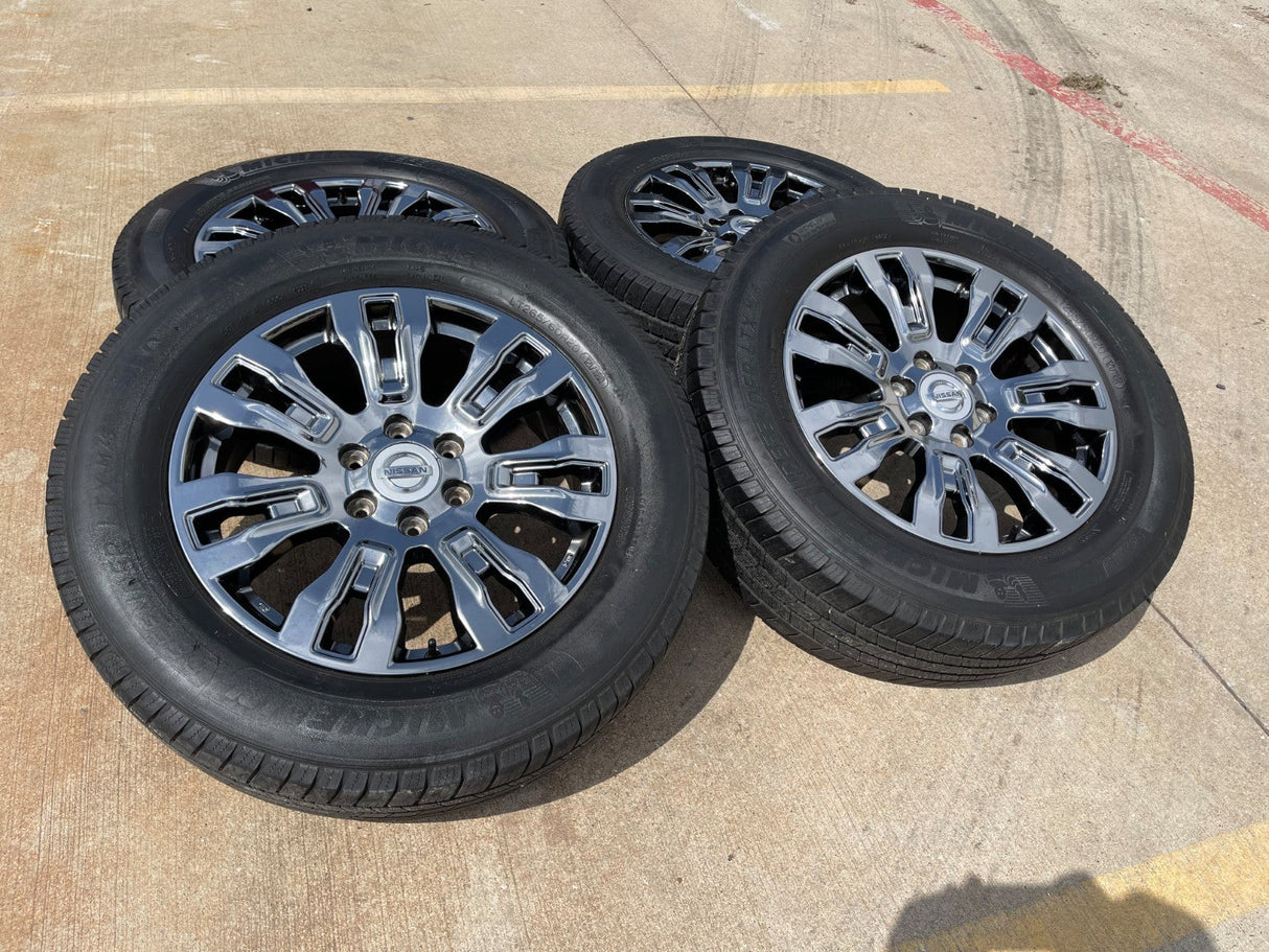 20" Nissan Titan XD OEM 62728 wheels rims tires CHROME DISCOUNTED Texas Truck Tire