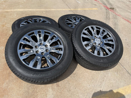 20" Nissan Titan XD OEM 62728 wheels rims tires CHROME DISCOUNTED Texas Truck Tire