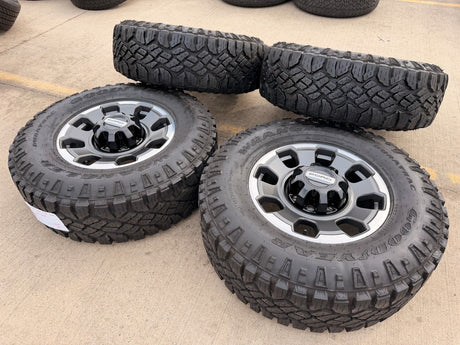 18" Ford F-250 F-350 OEM TREMOR rims wheels 10482 tires 35" DURATRAC A/T Texas Truck Tire