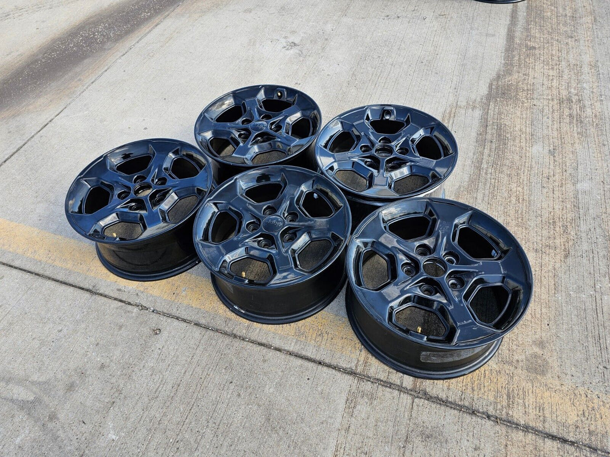 17" Jeep Wrangler Gladiator Rubicon OEM 9236 wheels rims 2021 2022 2023 2024 NEW Texas Truck Tire