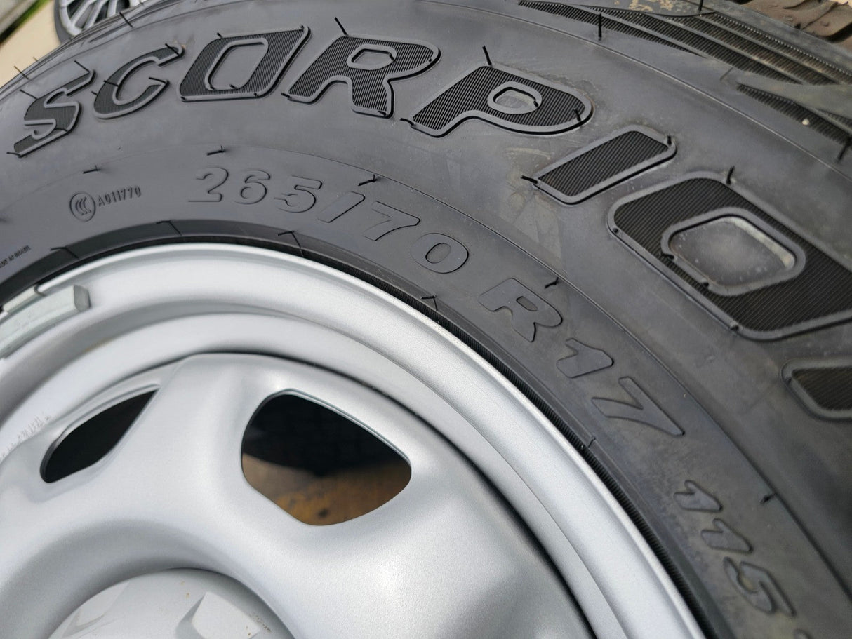 17" Ford F-150 OEM rims wheels 3857 tires steel 2023 2024 2025 PIRELLI A/T NEW Texas Truck Tire