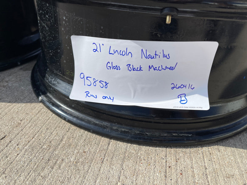 21" Lincoln Nautilus Black Label OEM 95858 rims wheels 2023 2024 2025 2026 NEW Texas Truck Tire