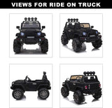 12V Electric Ride-On Pickup Truck for Kids with 3 Speeds and Remote Control