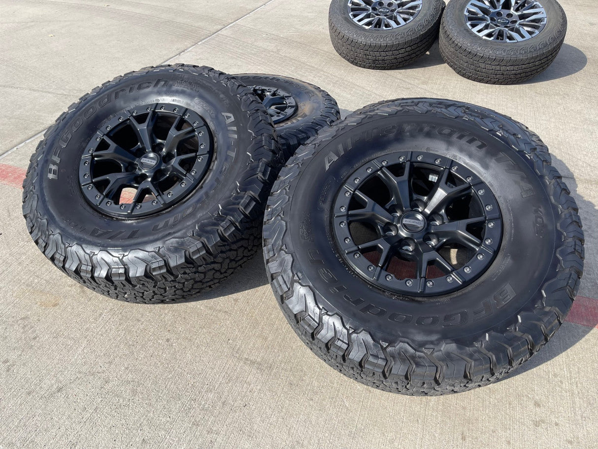 17" Ford F-150 Raptor R OEM BEADLOCK 10460 rims wheels 37" tires BFG Texas Truck Tire