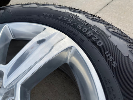 20" Ford F-150 Expedition OEM rims wheels polished 10004 tires GOODYEAR A/T Texas Truck Tire