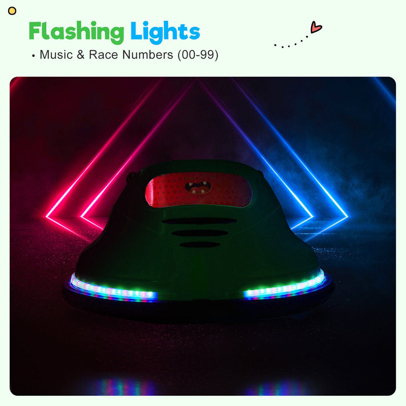 12V Electric Bumper Car with Remote Control and Flashing Lights - Perfect for Riding Fun!