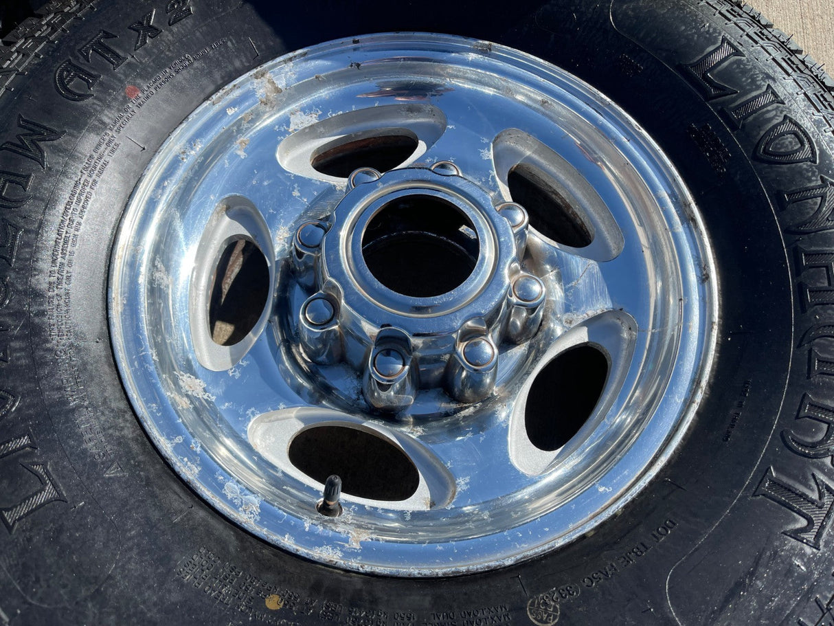 16" Ford F-250 F-350 Excursion OEM 3408 polished wheels rims tires Texas Truck Tire
