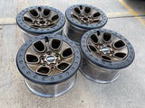 17" Ford F-150 Raptor OEM BEADLOCK rims wheels 10459 95210 BRONZE 2025 2026 NEW Texas Truck Tire
