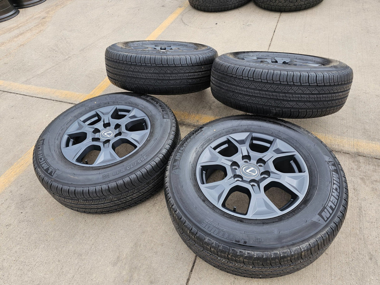 18" Lexus GX550 OEM 10544 wheels rims Land Cruiser Tundra Sequoia NEW MICHELIN Texas Truck Tire