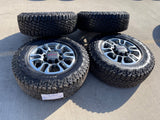 18" GMC Sierra AT4X Chevy Silverado 2500 3500 OEM 5949 wheels rims GOODYEAR A/T Texas Truck Tire