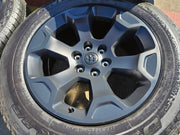 20" Dodge Ram 1500 OEM Laramie Black 2680 wheels rims 2022 2023 2024 2025 2026 Texas Truck Tire