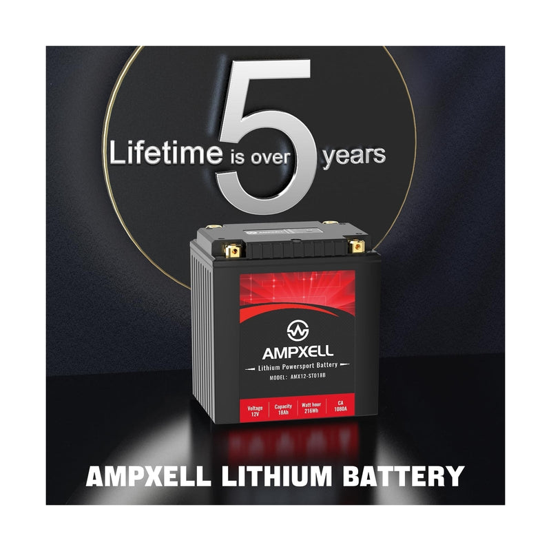 12V 18Ah Lithium Motorcycle Battery YTX30L-BS 1080A High Performance Replacement