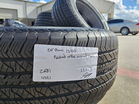 20" Dodge Ram 1500 OEM Laramie wheels rims 2681 tires HANKOOK DYNAPRO A/T2 Texas Truck Tire