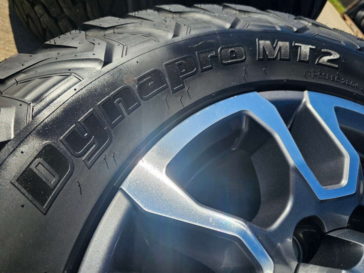 18" GMC Sierra AT4X Chevy Silverado 2500 3500 OEM 5949 wheels rims HANKOOK M/T2 Texas Truck Tire
