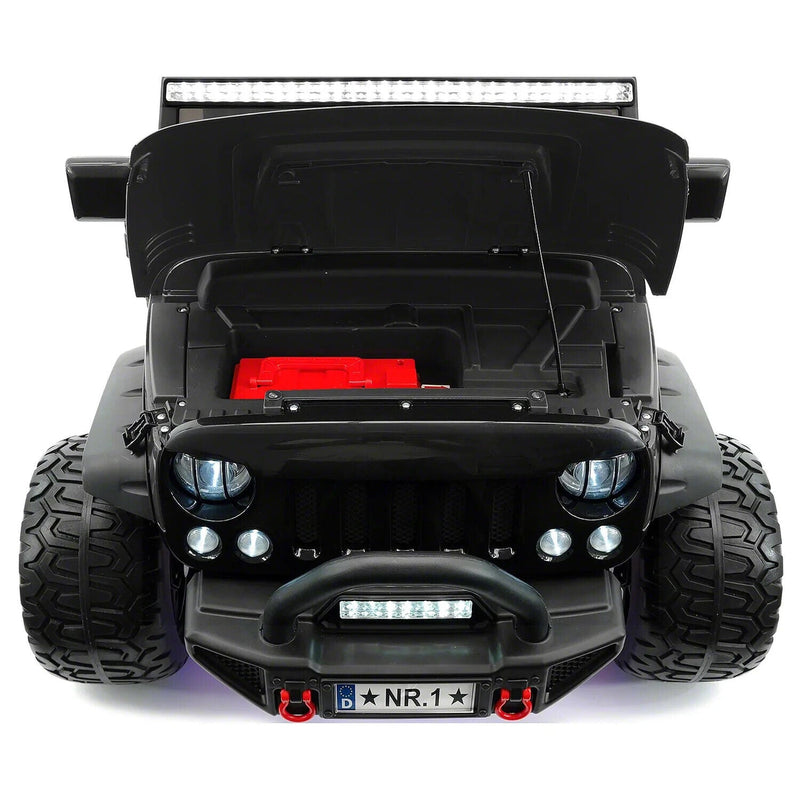 12V CHILDREN'S RIDE-ON JEEP TRUCK CAR, DUAL POWERFUL MOTORS, TWO SEAT CAPACITY, HIGH-GRIP TYRES, LED LIGHTS & REMOTE CONTROL