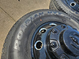 17" Dodge Ram 3500 Dually Laramie wheels rims 2706 2707 OEM black 2025 2026 NEW Texas Truck Tire