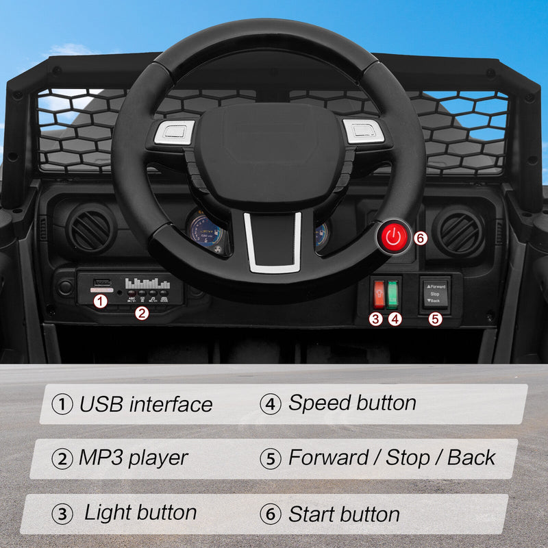 12V Battery-Powered Kids Ride-On Off-Road Truck Toy with Parent Remote Control