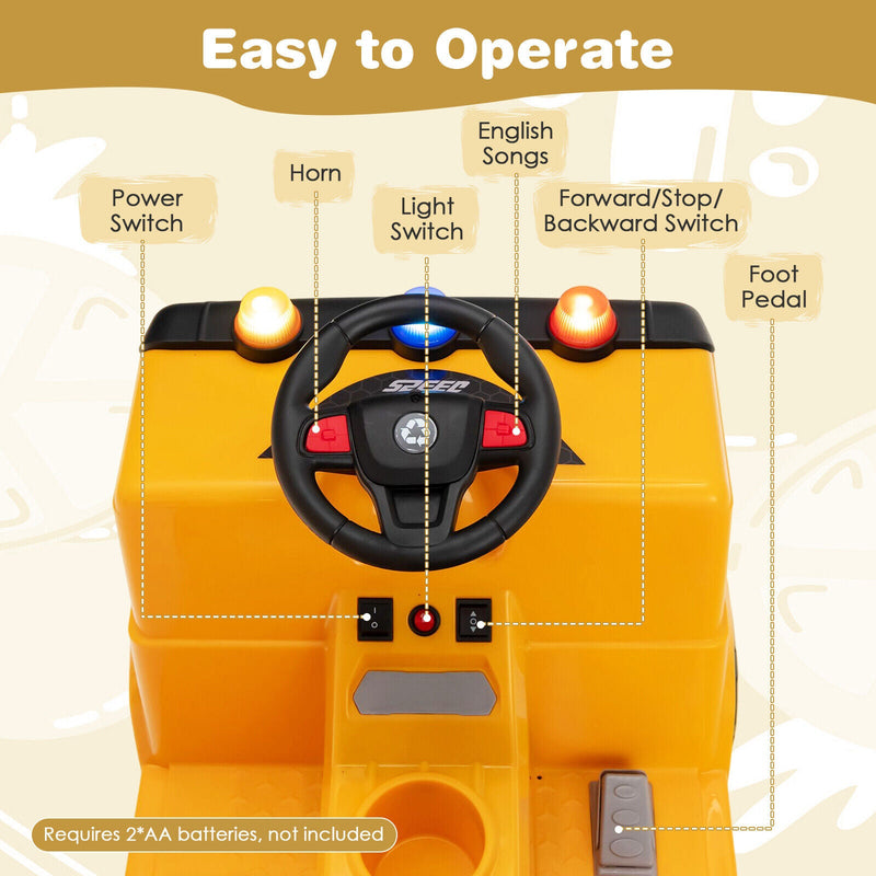 Interactive 12V Electric Recycling Garbage Truck Toy with Remote Control and Accessories