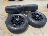20" Ford F-250 F-350 OEM black TREMOR wheels rims 10299 10484 tires Texas Truck Tire