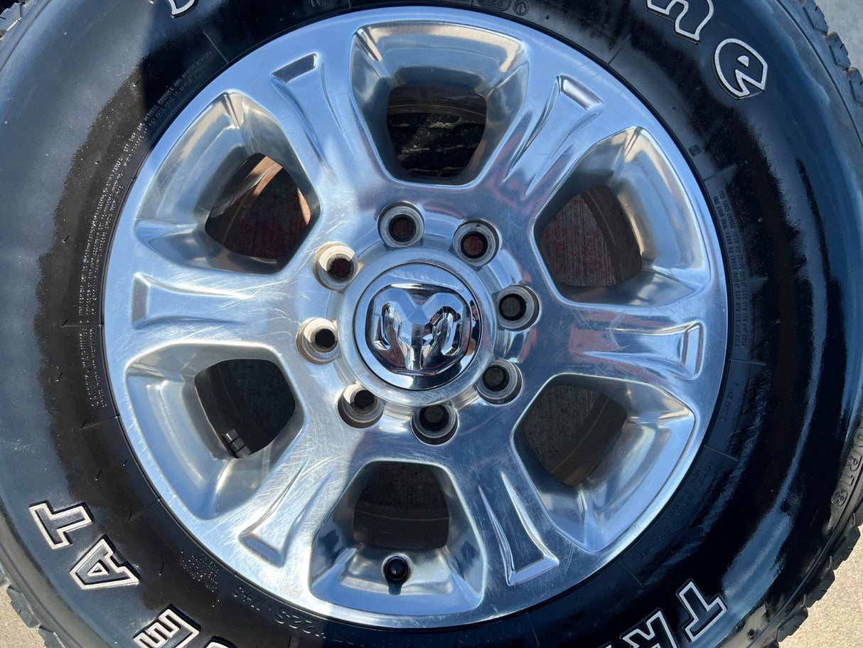 18" Ram 2500 3500 Laramie Power Wagon OEM wheels rims 2692 FIRESTONE A/T Texas Truck Tire